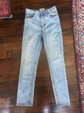 Reformation Liza ultra high rise slim straight jeans. 27